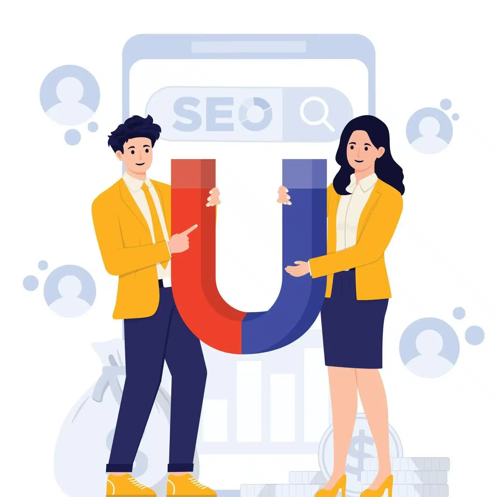 High-quality off-page SEO services showing digital connectivity and link building network.