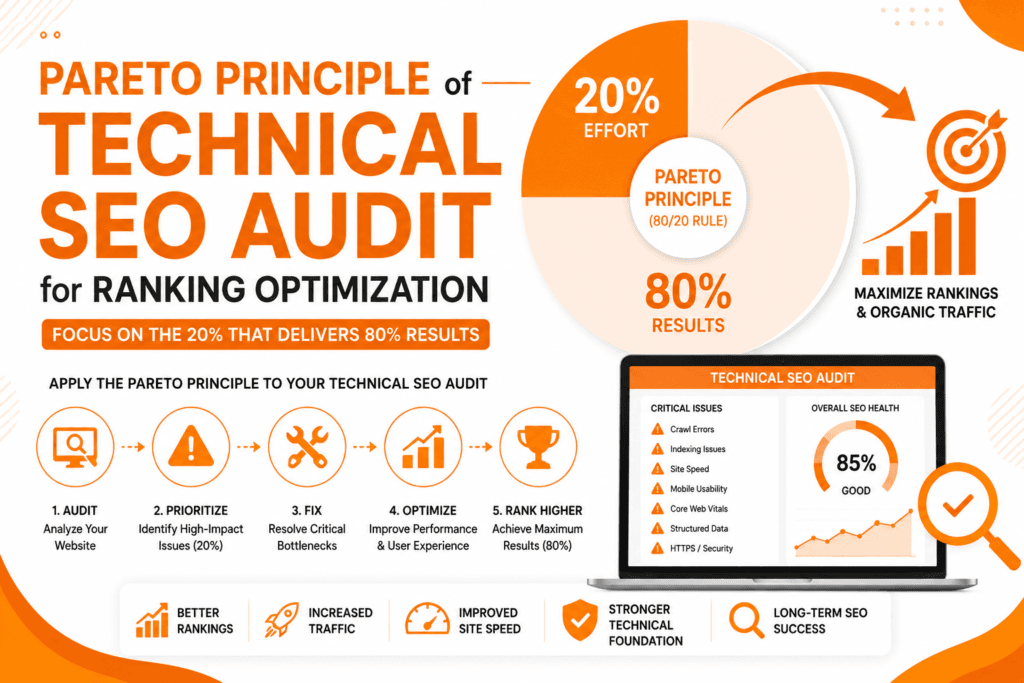 Pareto Principle of Technical SEO Audit for Ranking Optimization