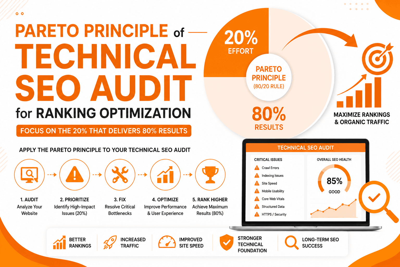 Pareto Principle of Technical SEO Audit for Ranking Optimization