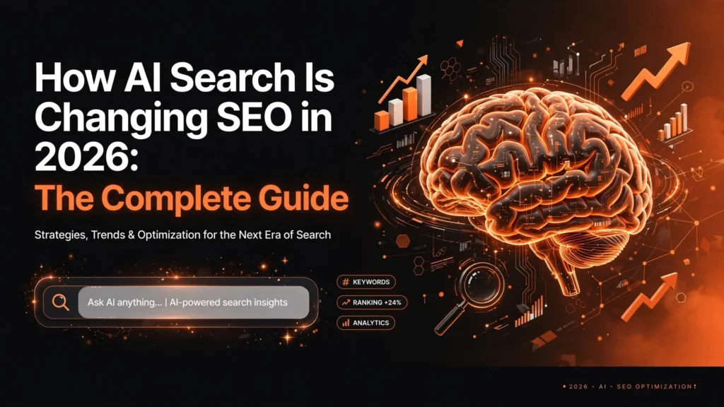 How AI Search is Changing SEO in 2026 The Complete Guide - AI-powered search insights with brain, keywords and ranking analytics