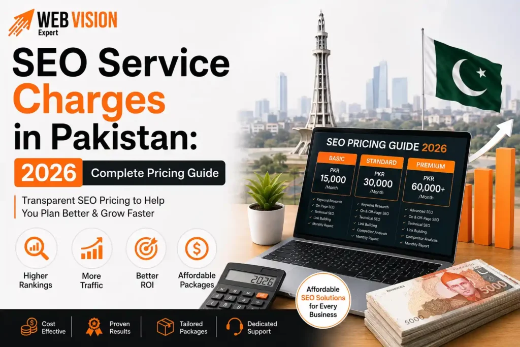 SEO service charges in Pakistan 2026 complete pricing guide